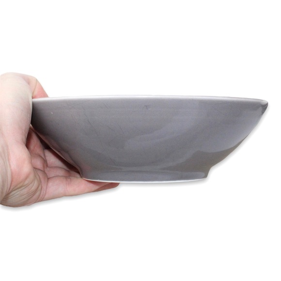 Denby Ripple Soup Bowls Set of 3 Grey / Gray Stoneware Large 7.75” - Picture 3 of 7